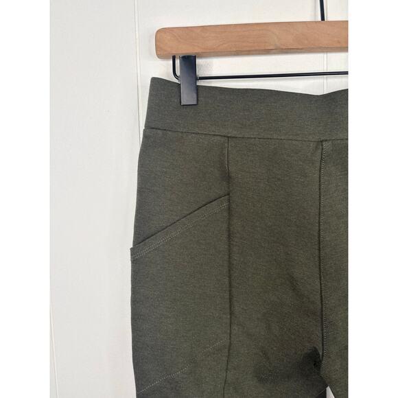 Betabrand Journey Pull On Pants Olive Green Size Medium Petite Short Zip Pocket - Picture 8 of 9